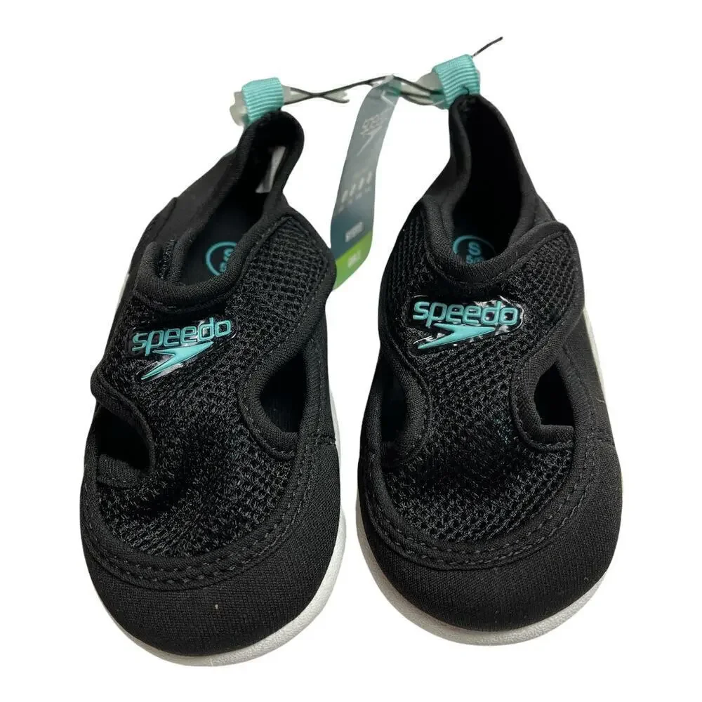 Speedo Hybrid Black Water Shoes Toddler 5/6 NWT